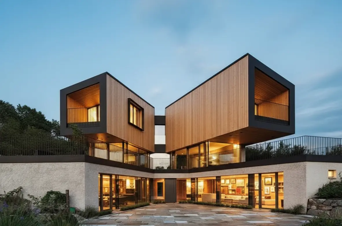 Architekt arbeitet an einem digitalen Bauplan