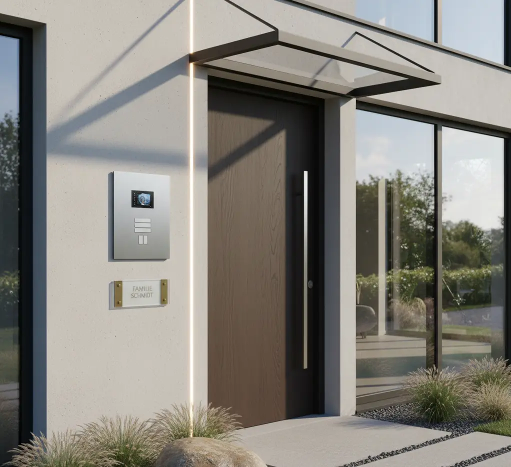 Elektriker arbeitet an Gebäudeinstallation